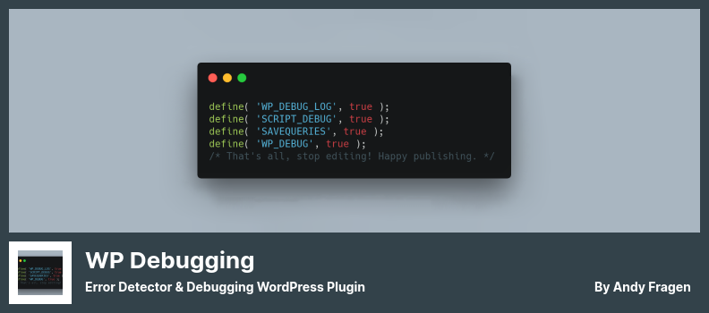 WP Debugging Plugin - Detector de erros e depuração WordPress Plugin