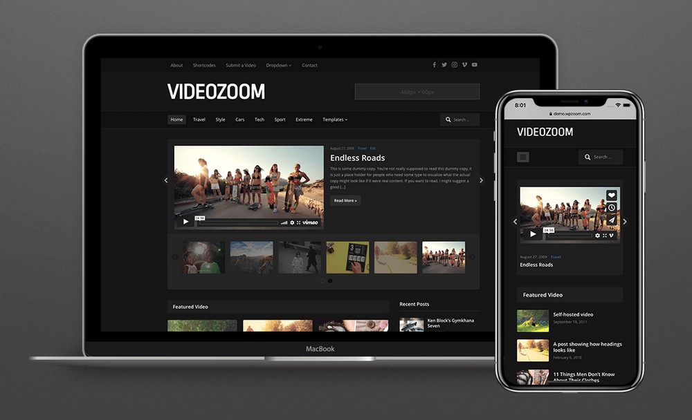 Videozoom çok amaçlı tema