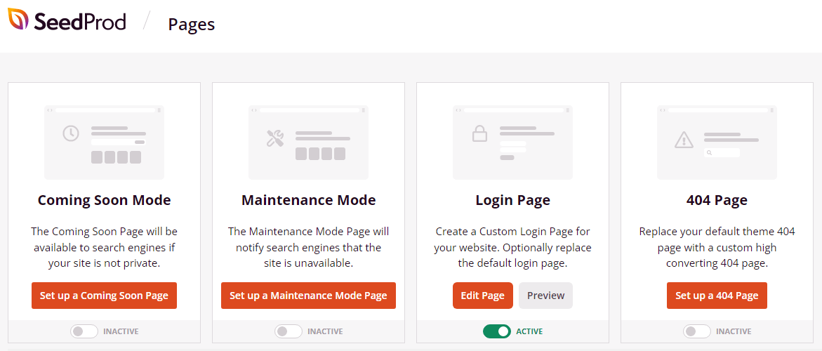 ativando o novo design da página de login