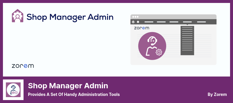 Shop Manager Admin Plugin - Oferă un set de instrumente de administrare la îndemână