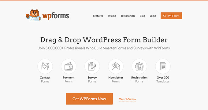 WPForms - Meilleur générateur de formulaires par glisser-déposer