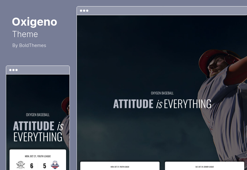 ธีม Oxigeno - สปอร์ตคลับ & ทีม WordPress Theme