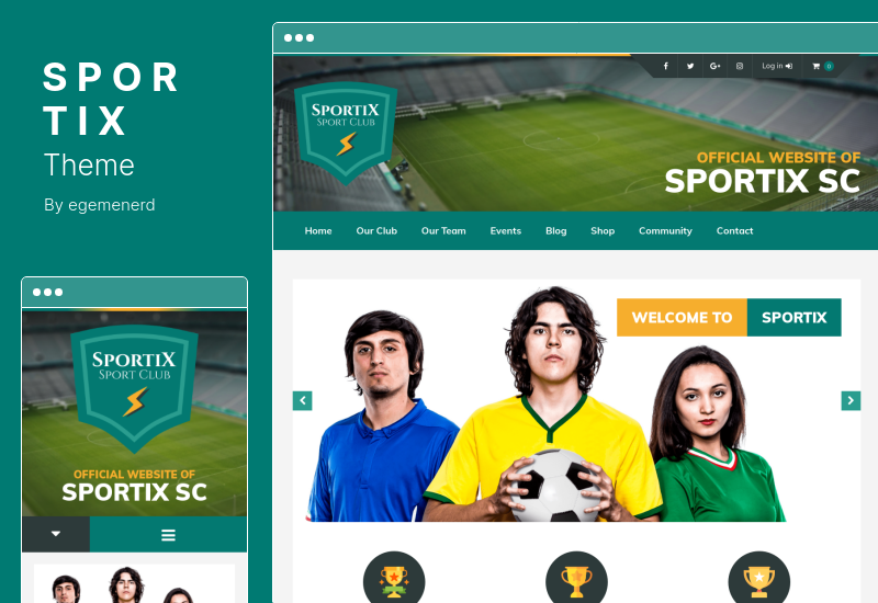 ธีม Sportix - ธีม WordPress SportsPress สำหรับสปอร์ตคลับ