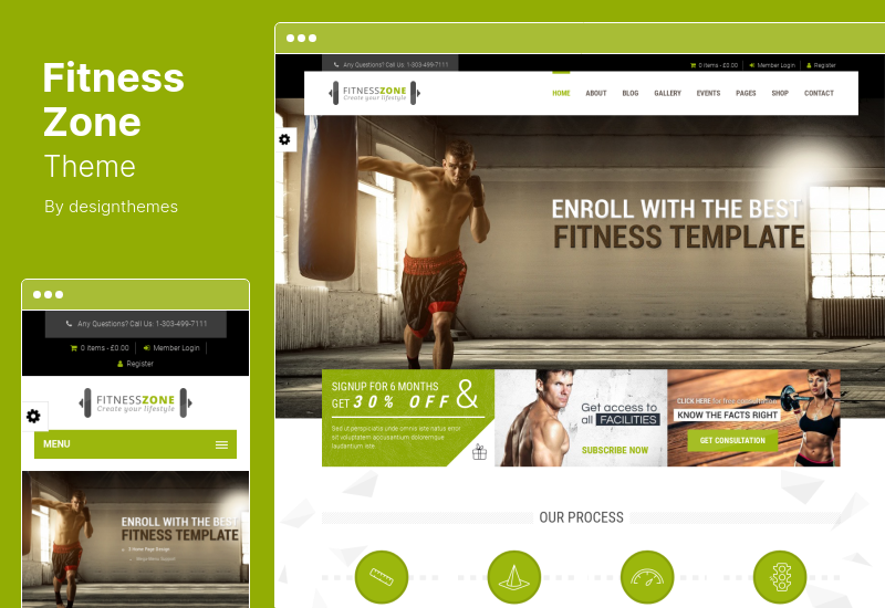 Tema Fitness Zone - Tema WordPress de Ginásio e Fitness