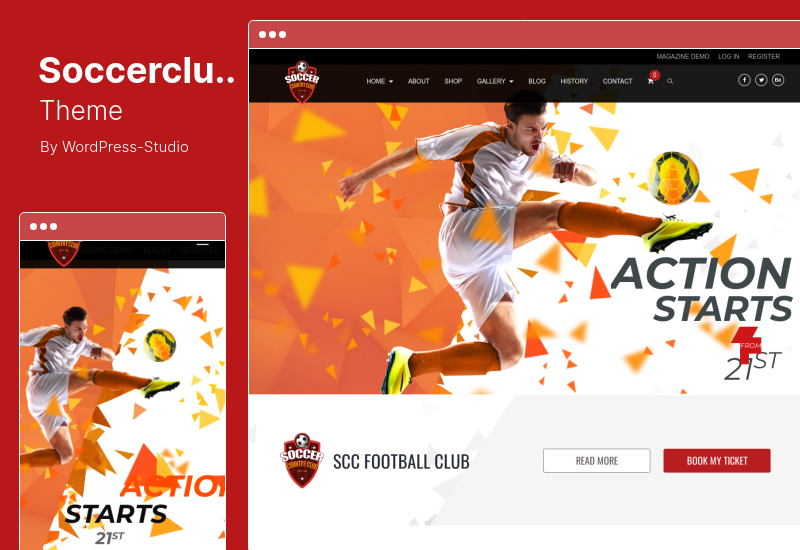 Tema Soccerclub - Tema WordPress pentru club sportiv