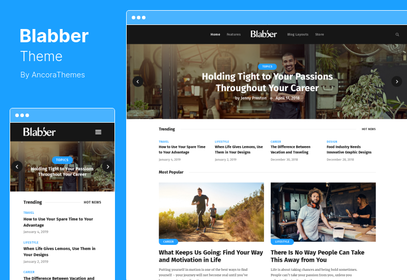 Blabber Theme - Tema de WordPress para revista de noticias y blog de Elementor todo en uno