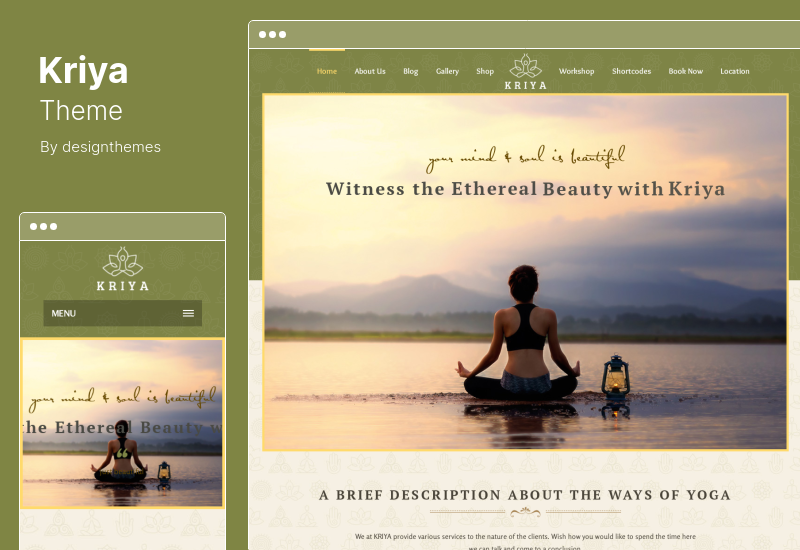 Kriya Theme - ธีม WordPress โยคะ