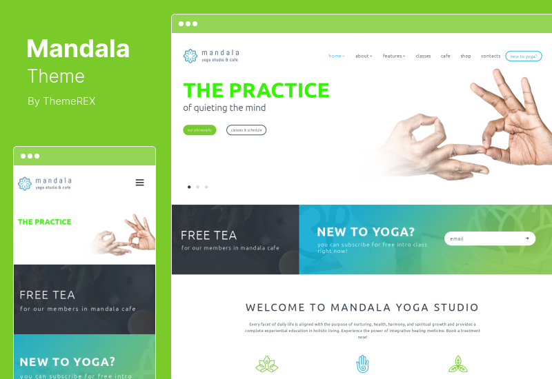 Tema Mandala - Tema WordPress Studio Yoga dan Pusat Kesehatan