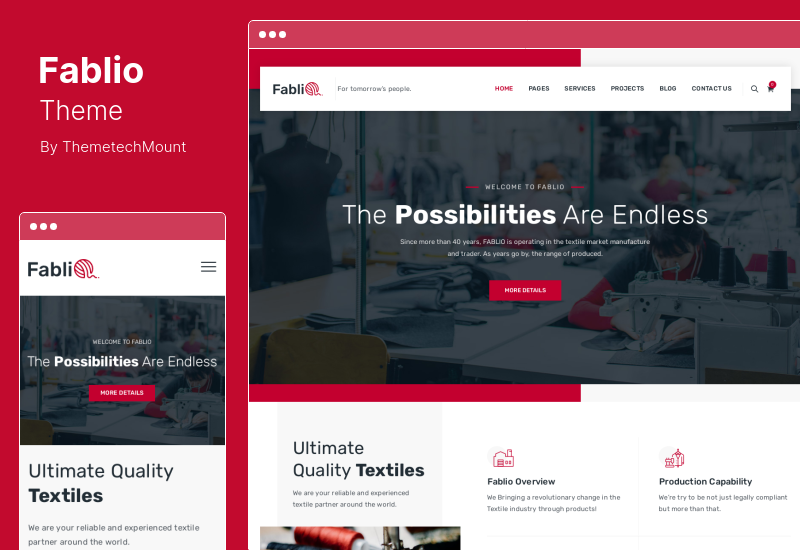 Fablio Theme - Textilindustrie WordPress Theme