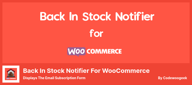 Back in Stock Notifier for WooCommerce Plugin - Zeigt das E-Mail-Abonnementformular an