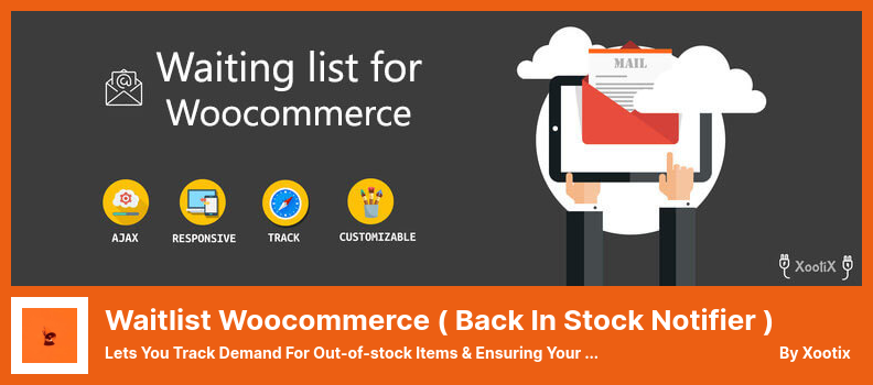 Waitlist Woocommerce Plugin - 품절 품목에 대한 수요를 추적하고 고객에게 정보를 제공하도록 합니다.