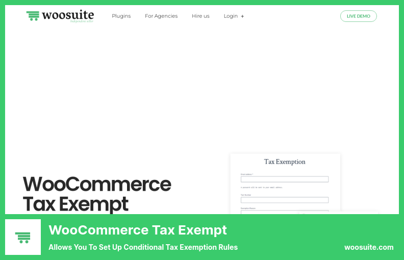 WooCommerce Tax Exempt Plugin - Vă permite să configurați reguli condiționale de scutire de taxe