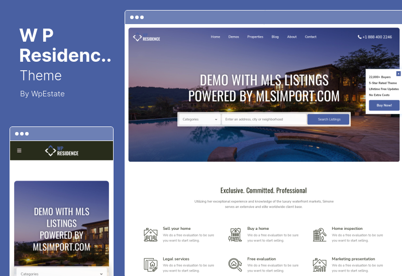 WP Residence Theme - ธีม WordPress อสังหาริมทรัพย์