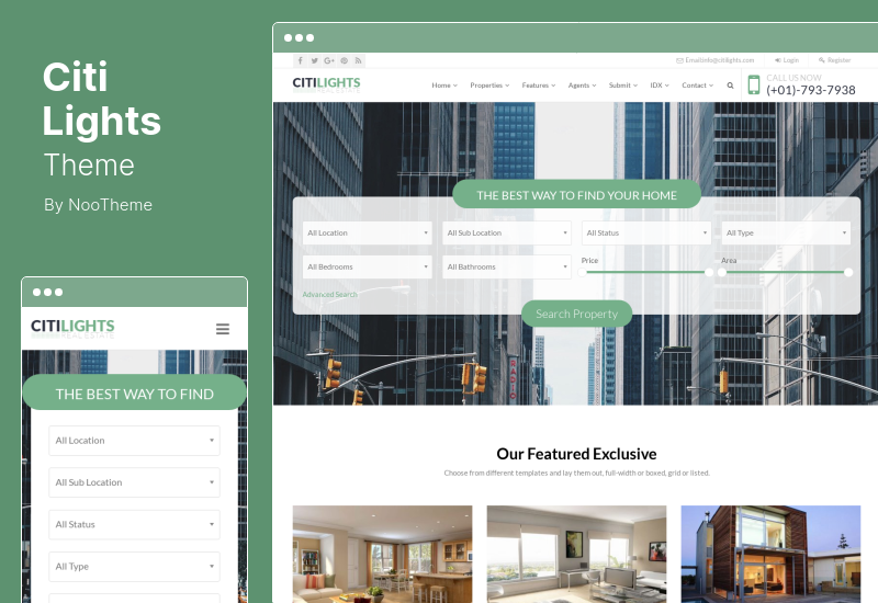 CitiLights Theme - ธีม WordPress อสังหาริมทรัพย์