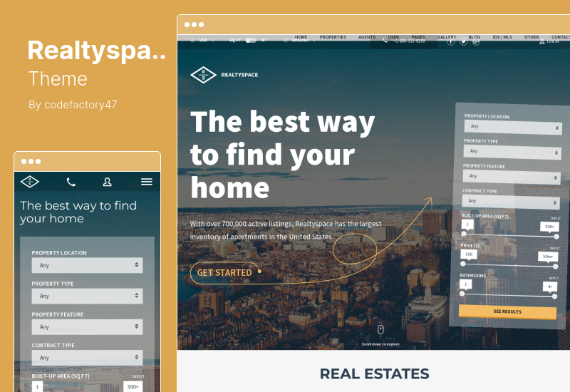 موضوع Realtyspace - سمة وورد للعقارات