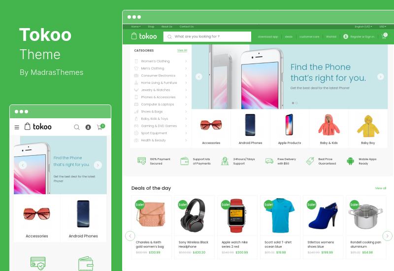 Tokoo Theme - ร้านขายเครื่องใช้ไฟฟ้า ธีม WooCommerce สำหรับเว็บไซต์ในเครือ Dropship และ Multi-Vendor