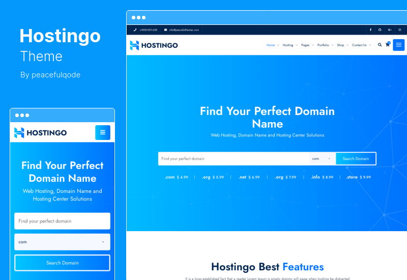 Hostingo Teması - Hosting & WHMCS WordPress Teması