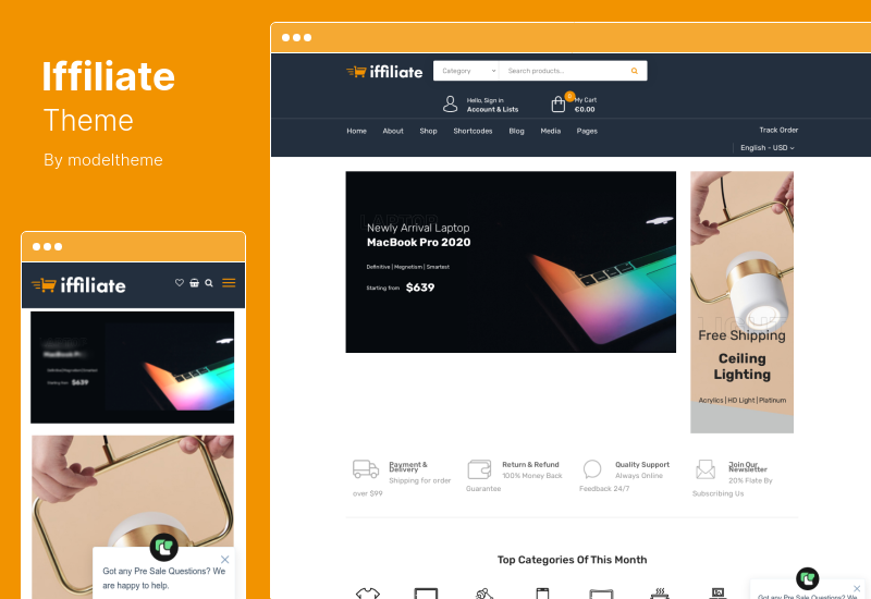 Партнерская тема - Amazon Affiliates WooCommerce Theme