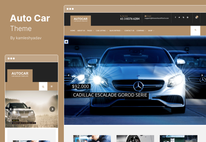 Auto Car Theme - тема WordPress для автомобилей