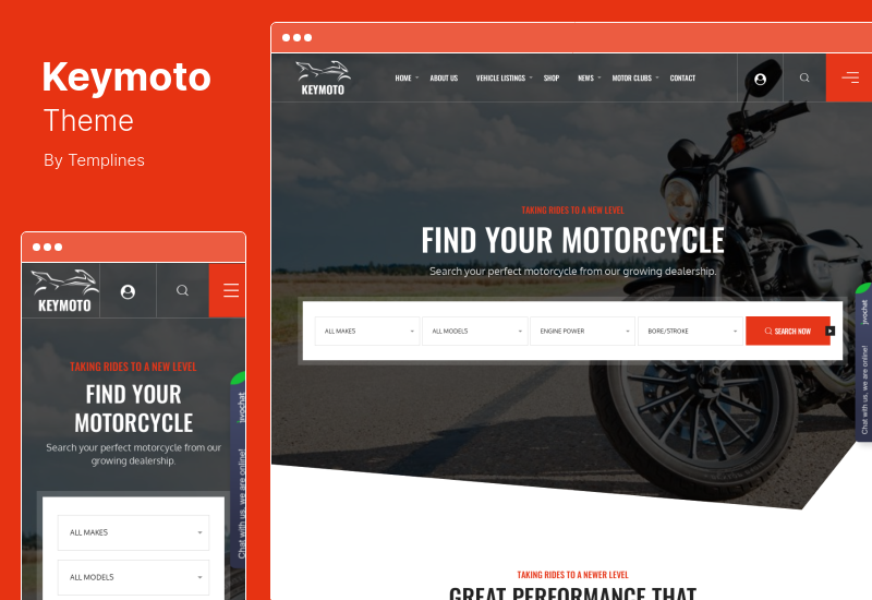 Keymoto-Thema - WordPress-Thema für den Motorradclub