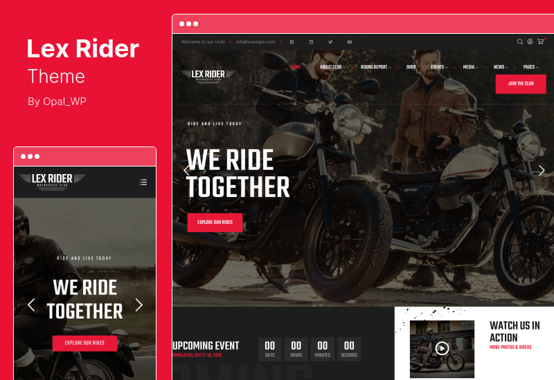 LexRider Theme - Тема WordPress для мотоклуба