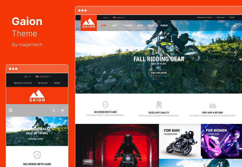 Tema Gaion - Magazin de accesorii sportive Tema WooCommerce