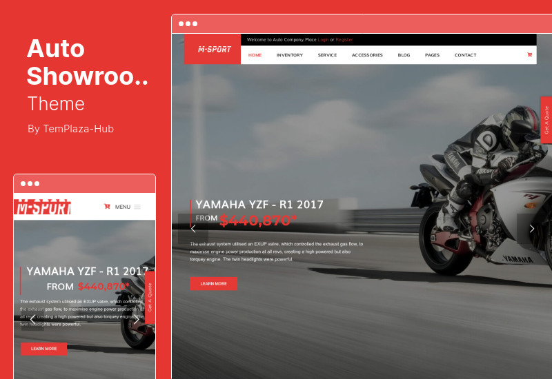 Tema Showroom Auto - Tema WordPress pentru reprezentanță auto