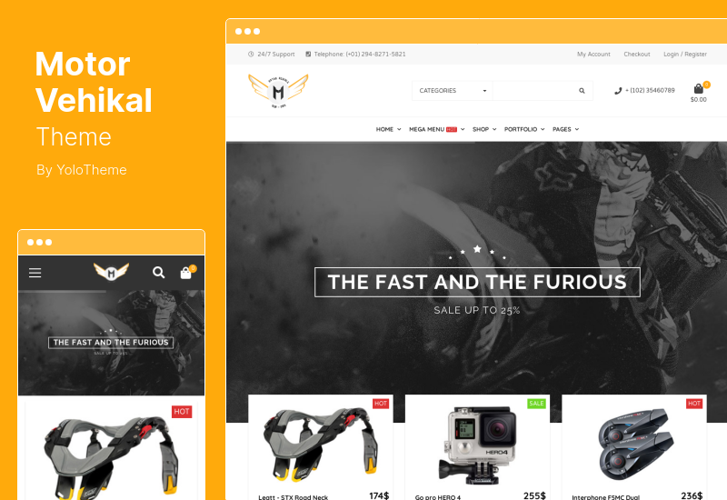 Motor Vehikal Theme — тема WordPress для интернет-магазина мотоциклов