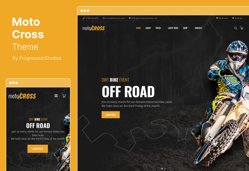 MotoCross-Thema - WordPress-Theme für Motorrad und ATV