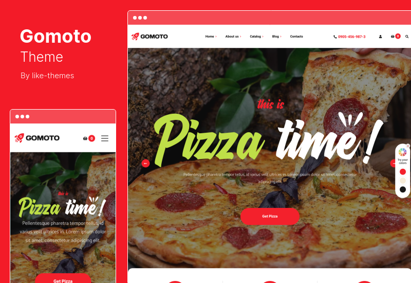 Gomoto Theme - Pengiriman Makanan & Perlengkapan Medis Tema WordPress