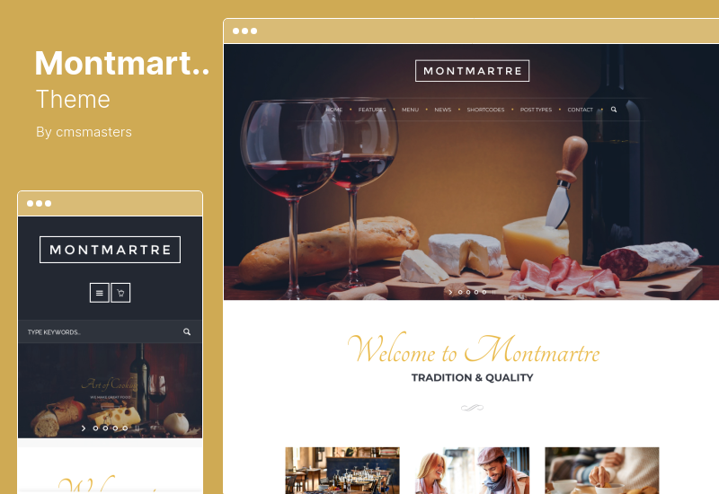 Montmartre Theme - Tema de WordPress para cafetería y restaurante