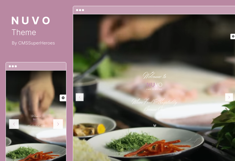 NUVO 테마 - 카페 및 레스토랑 WordPress 테마