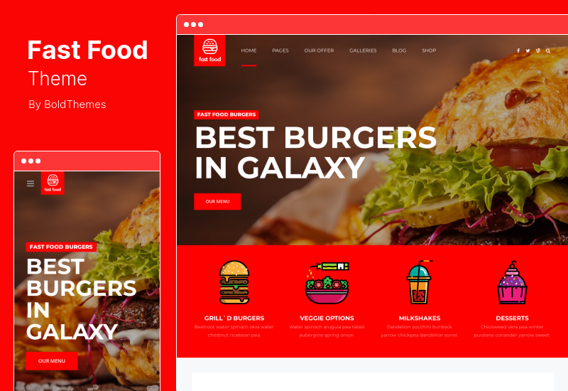 Fast-Food-Thema - Fast-Food-WordPress-Thema