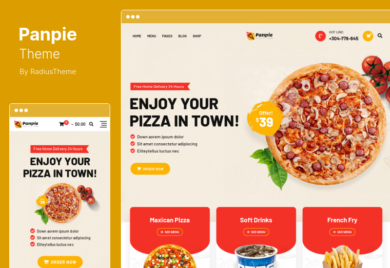 Tema Panpie - Tema de WordPress para restaurante