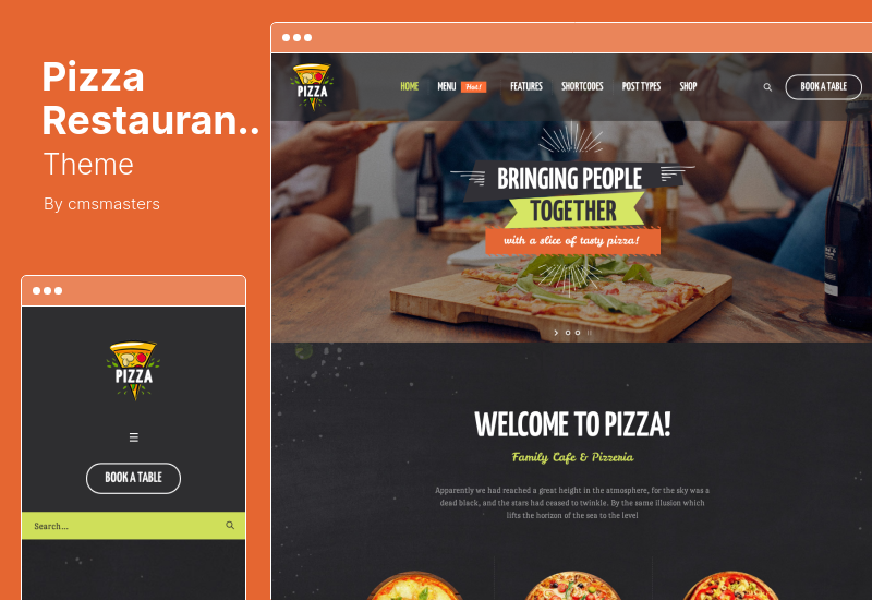 Pizza Restaurant Theme - Tema WordPress pentru Fast Food și Restaurant