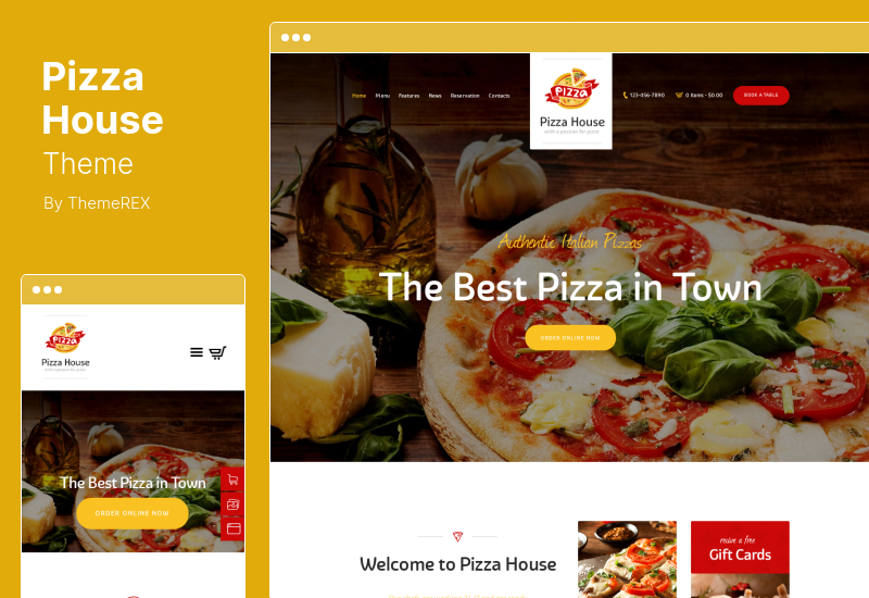 Pizza House Theme - 餐廳/咖啡廳/小酒館 WordPress 主題