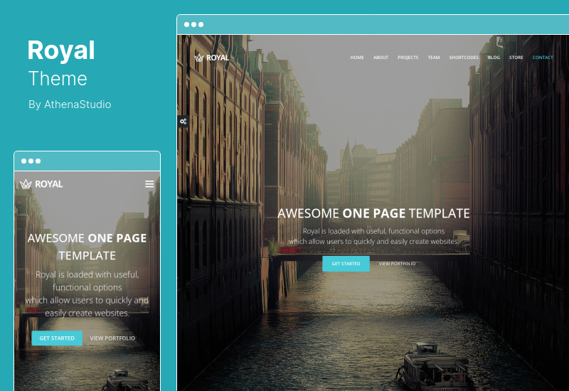 Royal Theme - ตอบสนอง One Page Parallax WordPress Theme