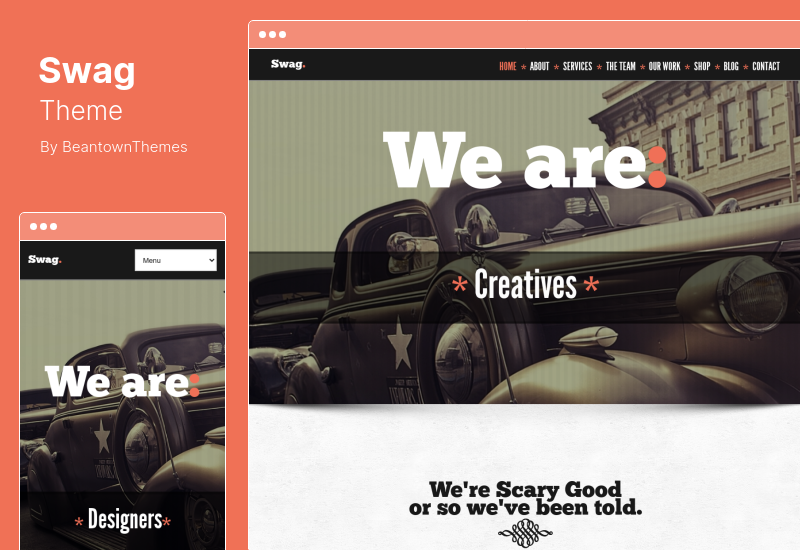 Swag Theme - Tek Sayfa Paralaks WordPress Teması