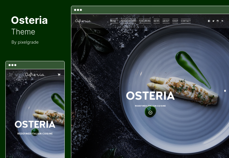 Tema Osteria - Um tema WordPress de restaurante envolvente