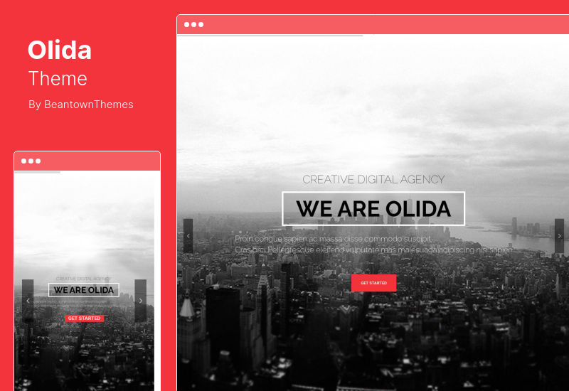 Olida Theme - Tema de WordPress de una página de Creative Parallax