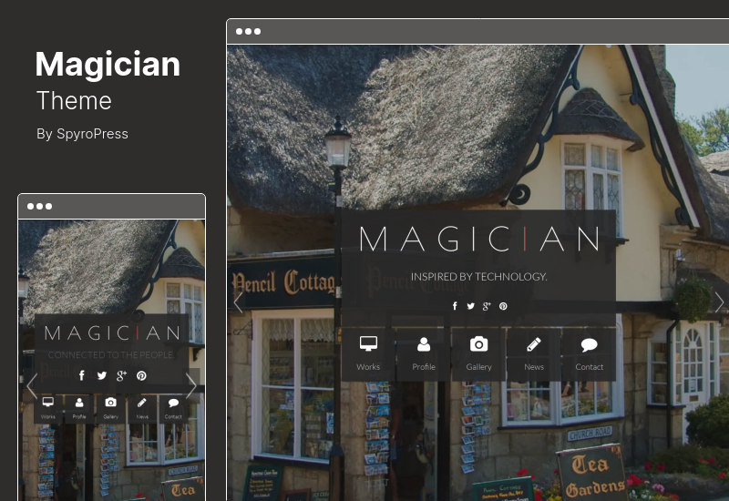 Tema Magician - Tema WordPress Responsive Parallax