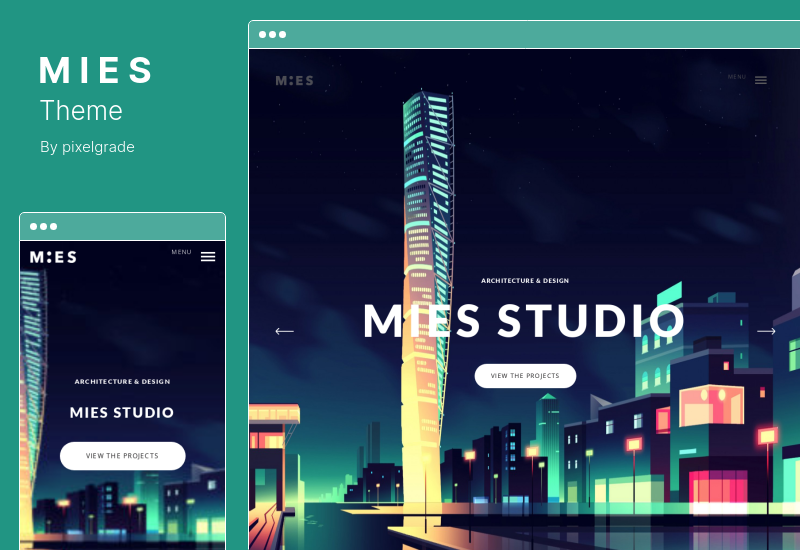 Mies Theme - Un tema de WordPress de arquitectura vanguardista