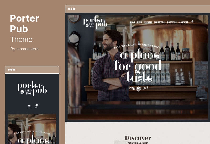 Porter Pub Theme – WordPress-Theme für Bars und Restaurants