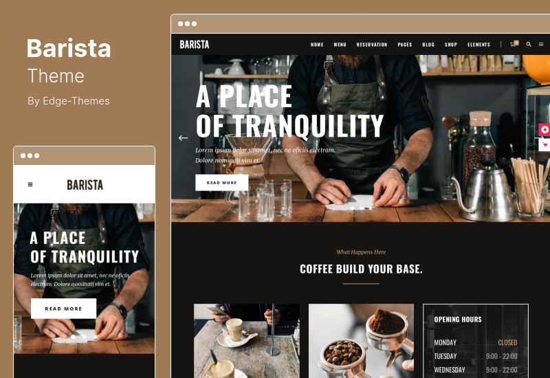 Barista Theme - ธีม WordPress สมัยใหม่สำหรับร้านกาแฟ ร้านกาแฟ และบาร์