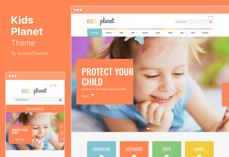 Kids Planet Theme — uniwersalny motyw WordPress dla dzieci w przedszkolu