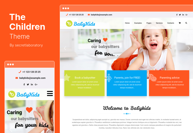 The Children Theme - Tema de WordPress para guarderías y niñeras