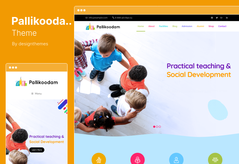 Pallikoodam Teması - Okul WordPress Teması