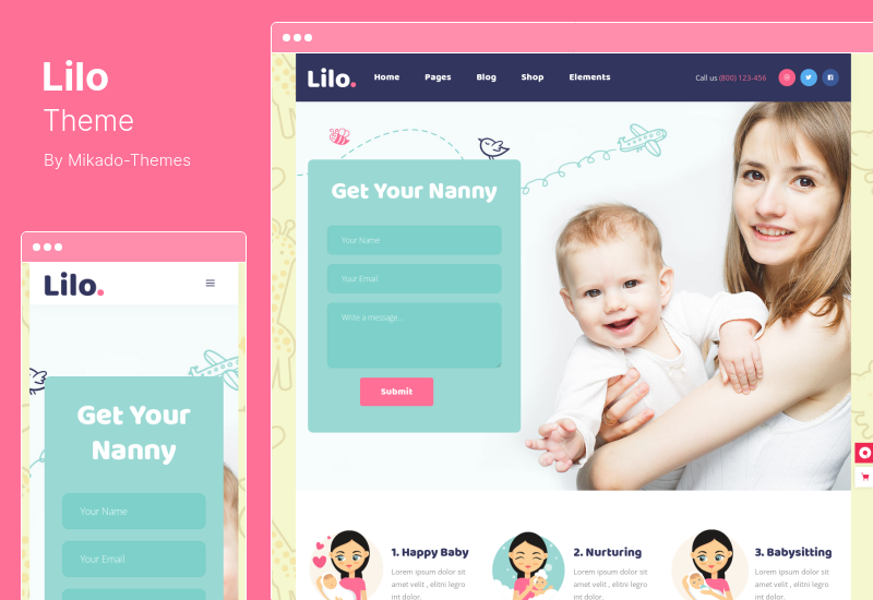 Tema Lilo - Tema de WordPress para niños y guarderías