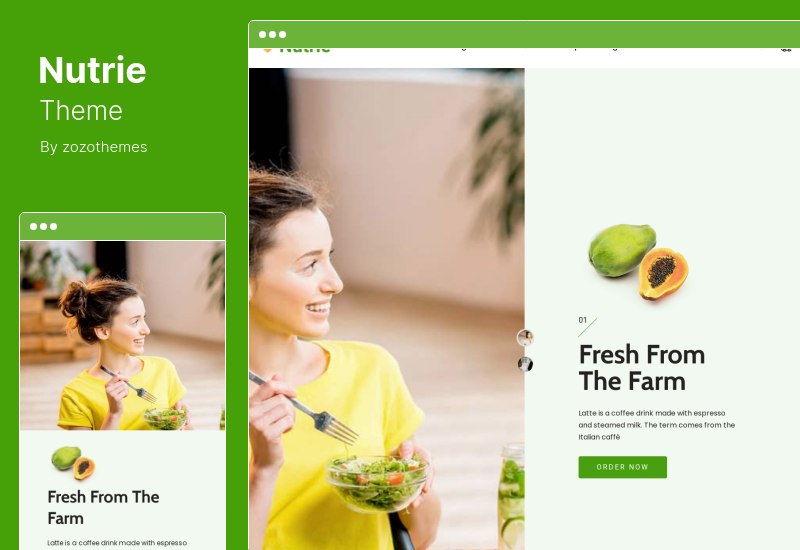 Nutrie Theme - โค้ชสุขภาพและโภชนาการ WordPress Theme