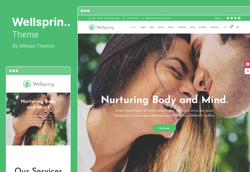 Tema Wellspring - Tema WordPress per salute, stile di vita e benessere